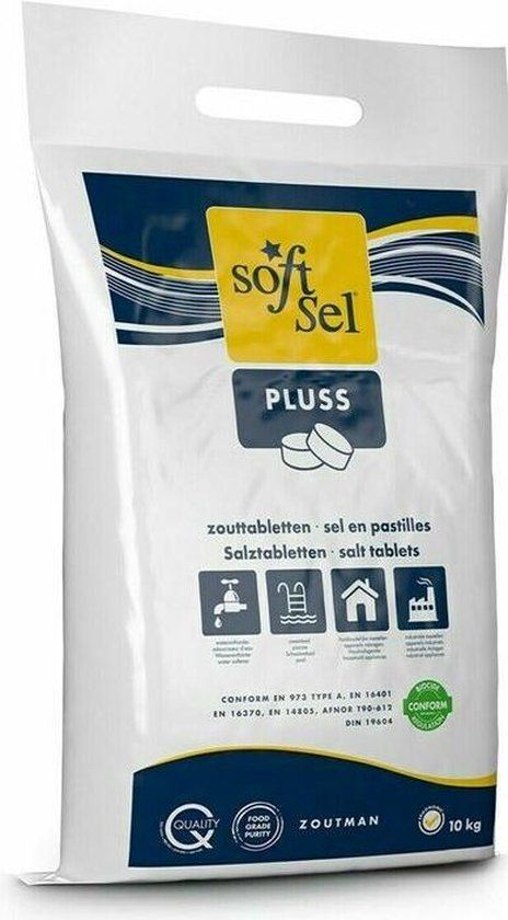 Zouttabletten 10 kg voor waterverzachter of waterontharder - Soft Sel Pluss - Zoutman