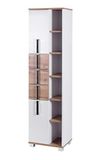 Schildmeyer Hoge kast Luca, 701153, 41,9 x 32,0 x 163,7 cm, wit glans/eiken landhuis