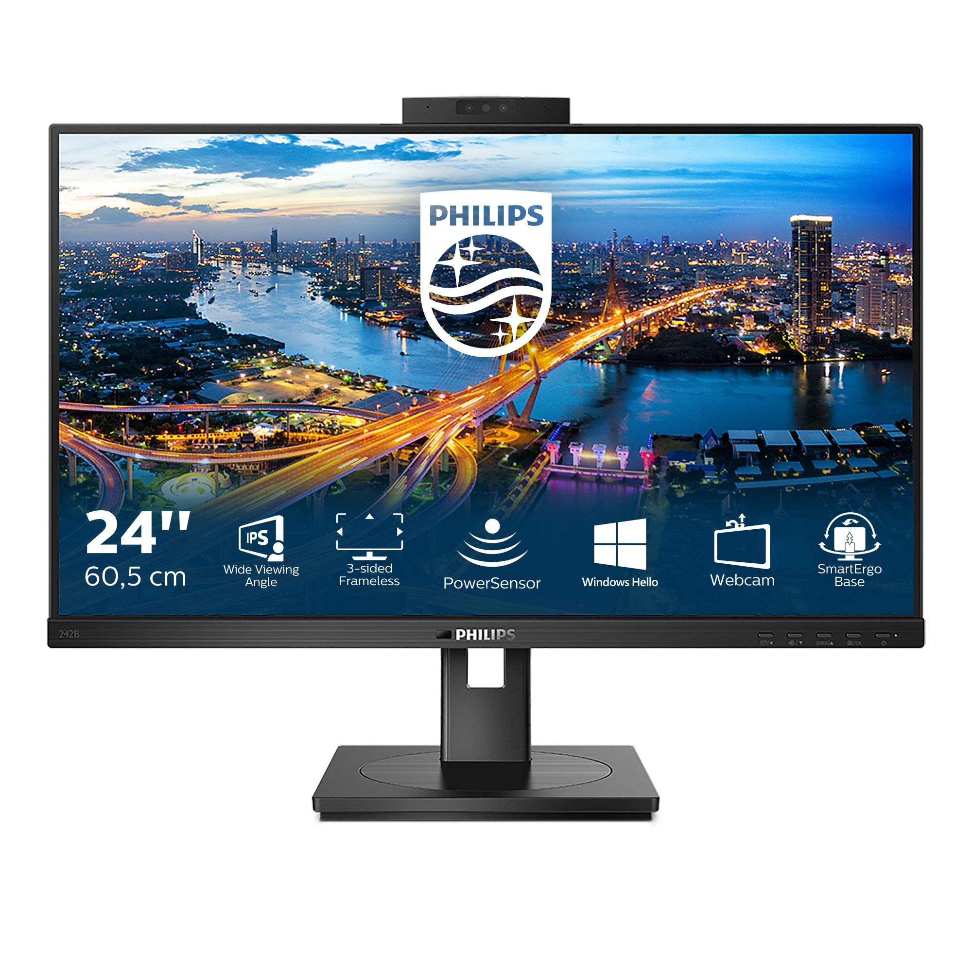 Philips B Line 242B1H/00 23.8" Full HD LED Monitor - Black