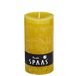 SPAAS Rustieke geurloze cilinderkaars 68/130 mm, ± 60 uur - herfstgeel
