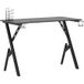 Bureau Table De Travail Table D'Écriture De Jeu Avec Pieds En Forme De Y Noir 110x60x75 cm