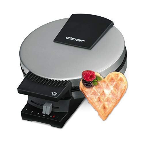 Cloer 189 Wafelautomaat - Taartachtige Wafels - Dubbele Coating - 930W - 16 cm - RVS