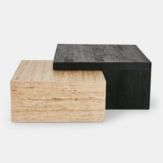 LOBERON Salontafel Caleneuve zwart/beige