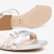 Nero Giardini Sandalen Zilver Leer Platte Sandalen Dames Maat 37