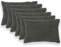 vidaXL - Kussensloop - 6 stuks - HEERLEN - Donkergrijs - 30 x 50 cm - Bouclé