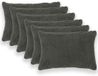 vidaXL - Kussensloop - 6 stuks - HEERLEN - Donkergrijs - 30 x 50 cm - Bouclé