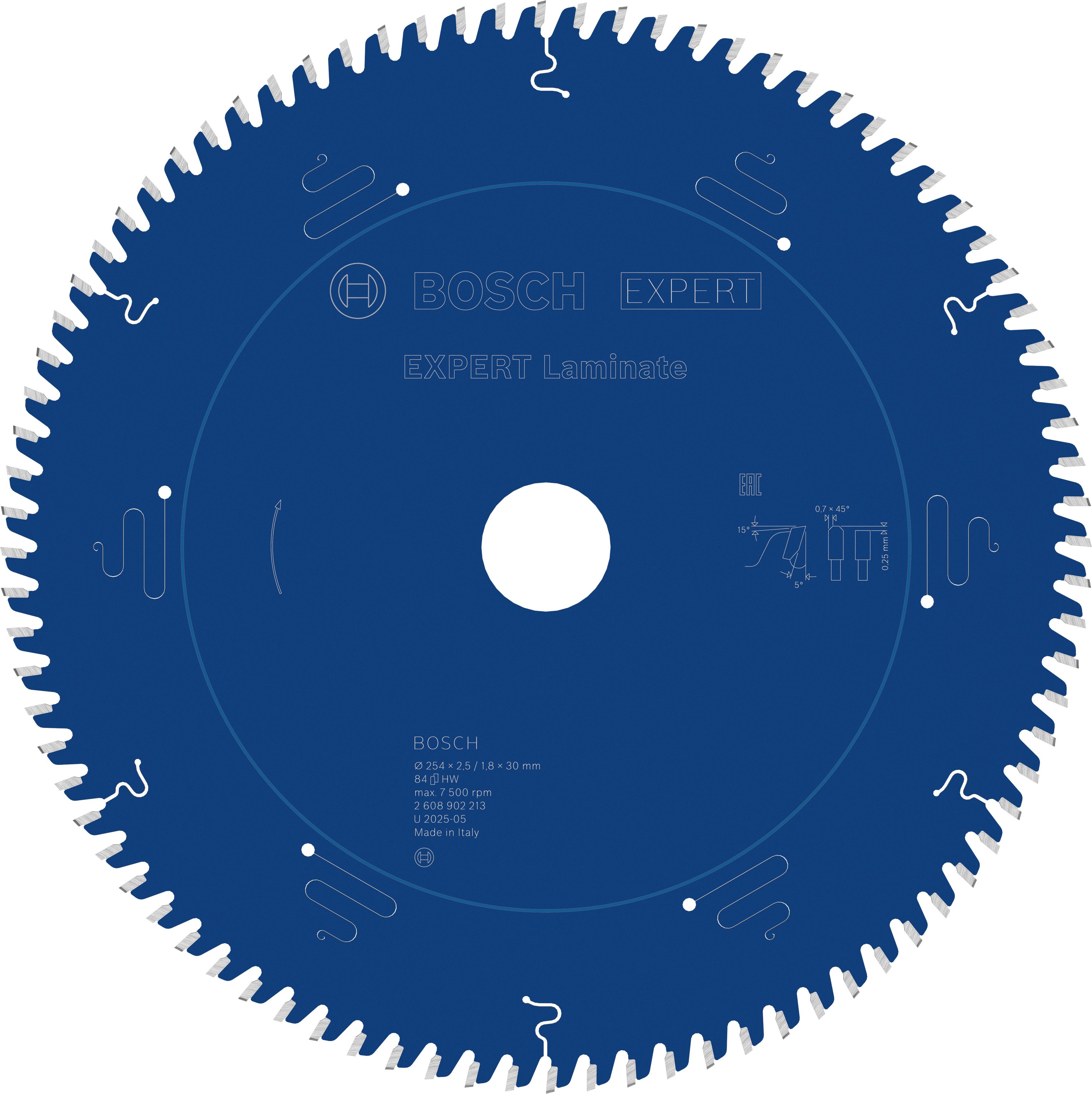 Bosch 1x EXPERT Laminate cirkelzaagblad corded voor verstekzaag