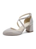 Tamaris - Dames - Platte sandalen - Grijs - Maat 38