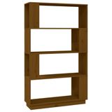 VidaXL Boekenkast/kamerscherm 80x25x132 cm massief hout honingbruin
