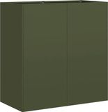 vidaXL - Plantenbak - 80x40x80 cm - Koudgewalst Staal - Olijfgroen