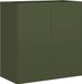 vidaXL - Plantenbak - 80x40x80 cm - Koudgewalst Staal - Olijfgroen