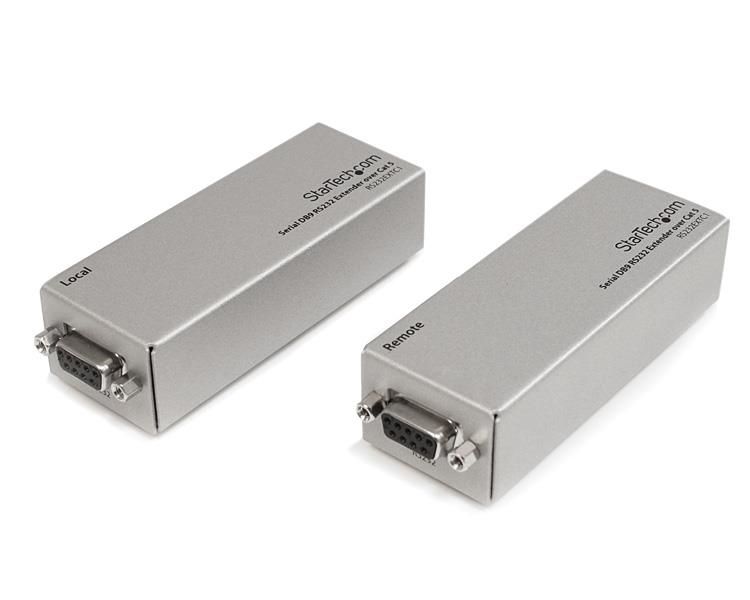 StarTech.com Seriële DB9 RS232 Verlenger via Cat5 tot 1000 meter - Zilver