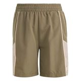 adidas Unisex niños COLOR BLOCK WOVEN SHORTS, olive strata/Wonder Cargo/Crystal Linen, 13-14 Years