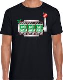 Shoppartners Bv T-shirt de Noël du Père Noël mal / bon - noir - hommes - Vêtements de Noël / tenue de Noël XXL