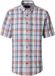 CASA MODA Sport casual fit overhemd - korte mouw - structuur - wit - groen - rood - blauw - lichtblauw geruit