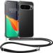 kwmobile telefoonhoesje geschikt voor Google Pixel 9 Pro XL - Hoesje met telefoonkoord - Back cover in transparant / zwart