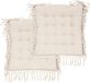 Atmosphera Coussin de chaise Macramé - 2x - Ivoire - 40 x 40 x 5 cm