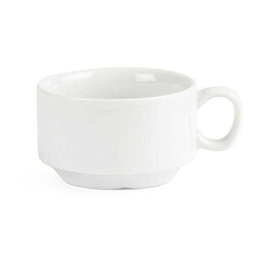 Olympia CB471 Whiteware Stacking Espresso Cups, 85 ml, 3 oz. (Pack van 12)