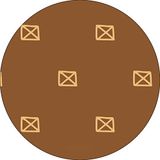 Bonateks, Ronde digitaal bedrukte muismat, antislip onderkant, voor kantoor en thuis, diameter: 22 cm