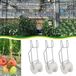 Semsen 10 pièces Crochets à rouleaux pour tomates Treillis avec 15m Corde - Galvanisé