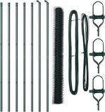 vidaXL - Hexagonal - Mesh Fence - with - Ground - Mounting - 10 - x - 1.5 - m - Green