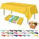 ZIMPLEWARE Yellow Standard Disposable Plastic Party Tablecloth [6-Pack] 54 x 108 Inch Rectangular Table Cover for Indoor & Outdoor Use