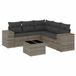 vidaXL Loungeset met Kussens, Poly Rattan, Grijs