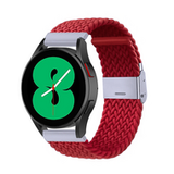 Samsung Braided nylon bandje - Rood - Samsung Galaxy watch 7 / Galaxy Watch FE - 40mm & 44mm