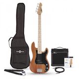 Gear4music LA Select Basgitaar + 15 W Versterkerpakket, Naturel