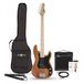 Gear4music LA Select Basgitaar + 15 W Versterkerpakket, Naturel