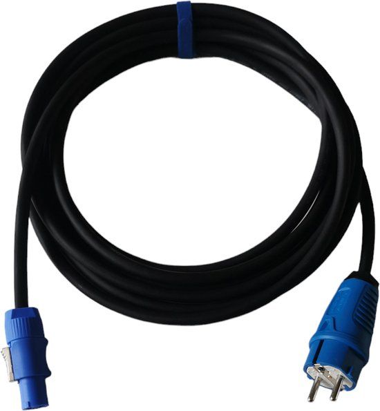 Rayla-pro Schuko naar Powercon kabel 1m - Zwart