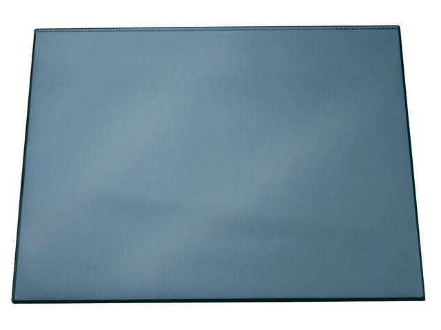 Durable Desk Pad, Transparent Cover, Anti-slip, 650 x 520 mm, Blue