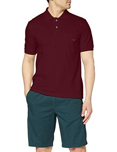 Trigema Poloshirt heren borstzak sangria 4XL