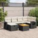 Maison Exclusive - Ensemble de meubles de jardin 7 pièces avec canapé et coussins, noir, en polyrotin