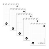 Staufen Style schrijfblok - 5 blokken van elk 50 vel, DIN A5, 70 g/m² geblokt, zonder schutblad
