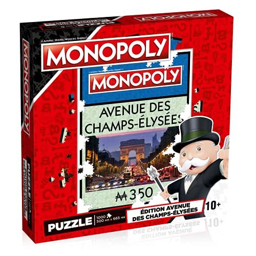 Winning Moves – Puzzel Monopoly Avenue van de Champs-Elysee 1000 stukjes – Franse versie