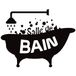 Ambiance Sticker Baddouche badkuip pvc deur sticker waterdicht muurstickers decoratie voor badkamer - H 25 x B 30 cm