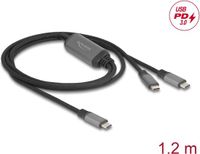 DeLOCK 81271 USB-kabel 1,2 m USB C 2 x USB C Zwart, Grijs