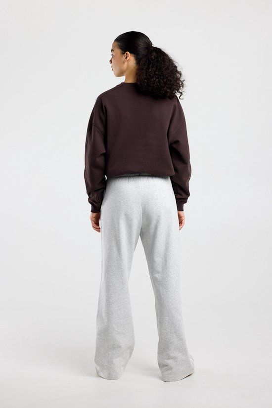 America Today Sweater Siloh Dames M Katoen Donkerbruin