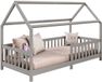 IDIMEX Huisbed NINA 90 x 200 cm massief hout grijs