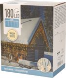 Merkloos / Sans marque Ijspegelverlichting - 2x st - lichtsnoeren - warm wit - 180 leds - 6 m - kerstverlichting