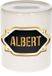 Bellatio Decorations Shoppartners Bv Spaarpot Albert - Wit - Keramiek - 8 x 9 cm