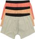 Men Plus - Heren - Midpants FLEXLASTIC® set van 3 OEKO-TEX onderbroek tot 8XL - Terra - Maat L