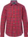 JP 1880 - Heren - Ruitenshirt lange mouwen kentkraag Modern Fit - Rood - Maat 4XL