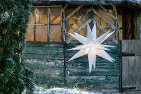 Novaliv Kerstster verlichte opvouwbare ster 55cm decoratieve ster wit hoogwaardige kunststof ster voor gloeilamp met timerfunctie 3D-ster 18-puntige verlichte ster kerstverlichting winterverlichting