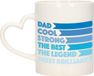 Bellatio Decorations Cadeau koffie/thee mok voor papa - hartjes handvat - blauw - 300 ml - Vaderdag