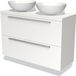 Maxaro Badkamermeubel Modulo Plato Slim Mat Wit 100cm 2 Lades