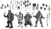 NECA Universal Monsters x Teenage Mutant Ninja Turtles Action Figuur 4-Pack Turtles Black & White 18 cm