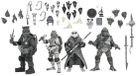 NECA Universal Monsters x Teenage Mutant Ninja Turtles Action Figuur 4-Pack Turtles Black & White 18 cm