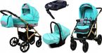 BabyLux® Largo | Set de poussette 4en1 | Menthe | Poussette combinée | Set de poussette | Base Isofix